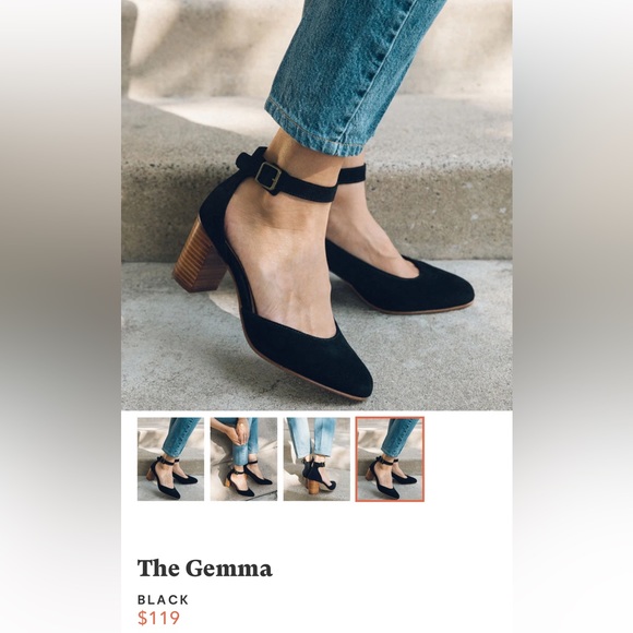 Soludos Gemma black suede stacked 2.75“ heel - Picture 10 of 10